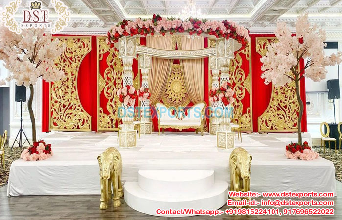 Gorgeous Look Fusion Wedding Mandap Setup