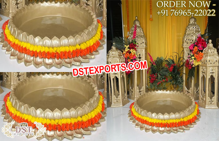 Royal Haldi Ceremony Decor with Urli