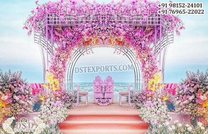 Perfect Poolside Wedding Mandap California