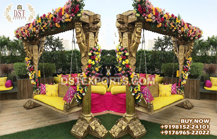 Outdoor Mehndi Function Swing For Bride Groom