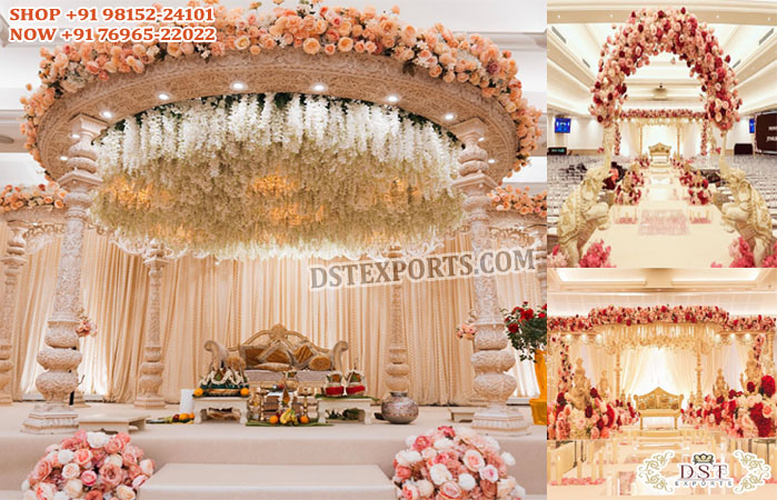 Exclusive Wooden Carved Design Wedding Mandap