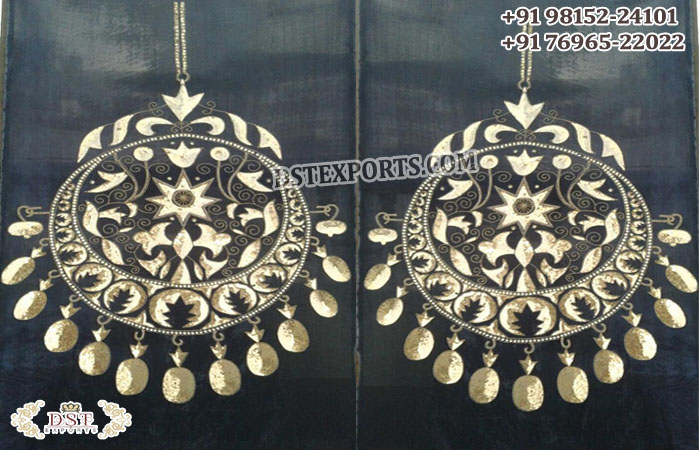 South Asian Event Embroidered Backdrop Curtain