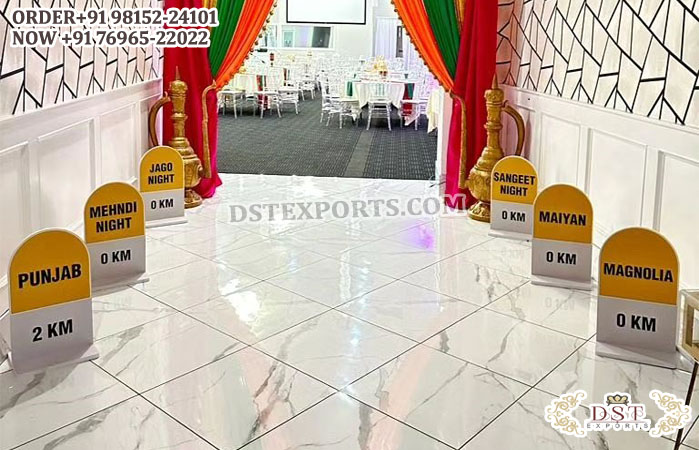 Punjabi Wedding Entrance Decor With Milestone