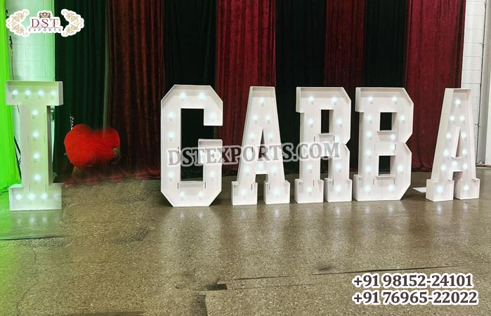 Gujarati Wedding Garba Decor Giant Letters