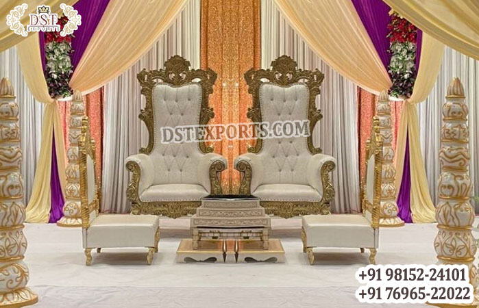 Indian Wedding VediMandap Throne Chairs