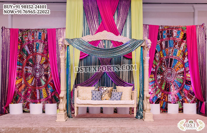 Exquisite Rajasthani Themed Haldi-Mehendi Decor