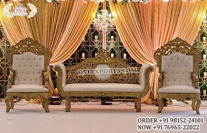 Maharaja Carved Sofa Set for Asian Weddings