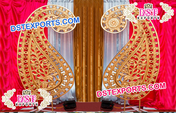 Indian Wedding Stage Fiber Paisley Decor