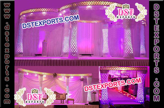 Latest Wedding Fiber Crystal Mandap