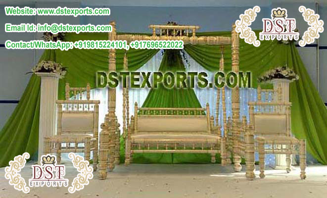 Indian Wedding Wooden Sankheda Swing Set
