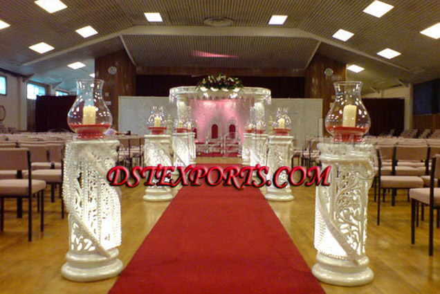 WEDDING FIBER CRYSTAL AISLE WAY PILLARS