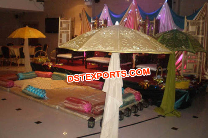 Wedding Sangeet Stage Embroidered Umbrella
