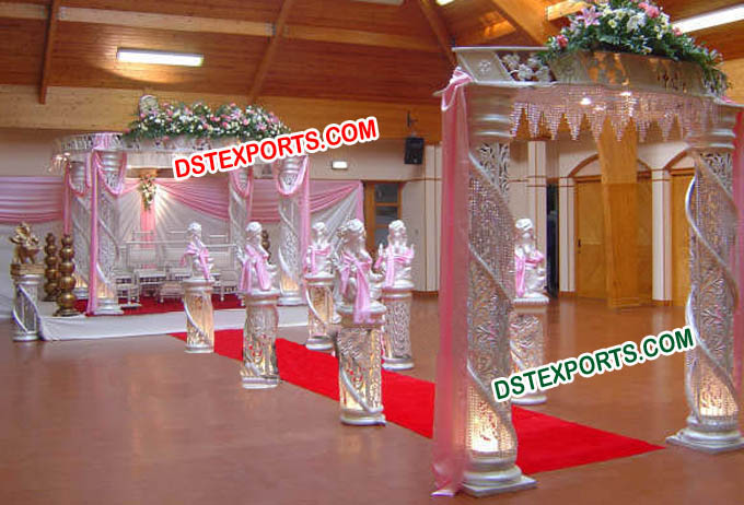 Wedding Crystal Fiber Mandap Decor