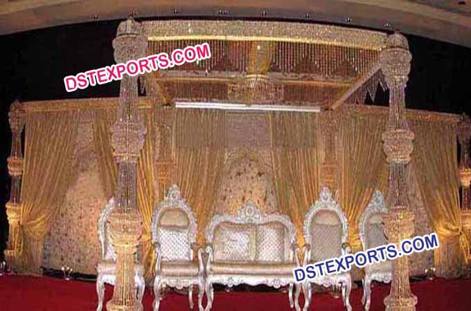 Latest Wedding Crystal Mandap Set