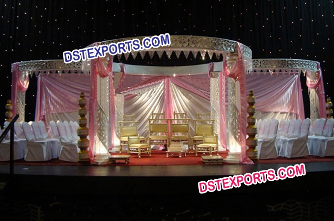 Wedding Crystal Fiber Mandap Set