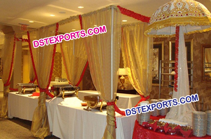 Wedding Stage Golden Stall Umbrella