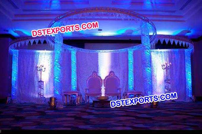 Beautiful Wedding Crystal Swirl Mandap