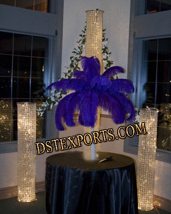 WEDDING LIGHTED CRYSTAL PILLARS