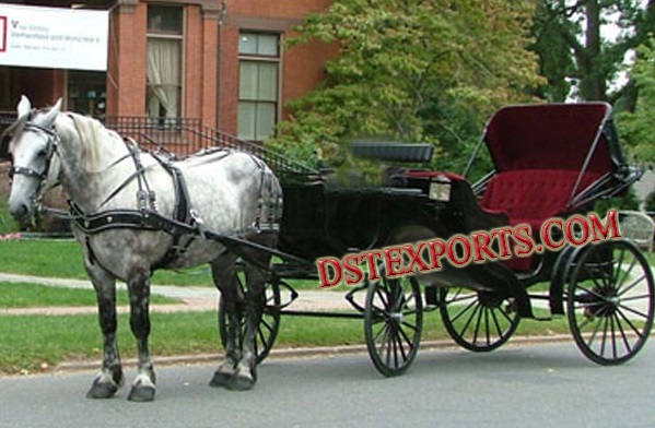 ELEGENT BLACK VICTORIA HORSE CARRIAGE