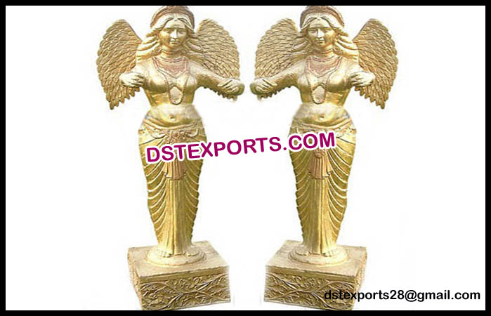 Fiber Golden Pari Statue