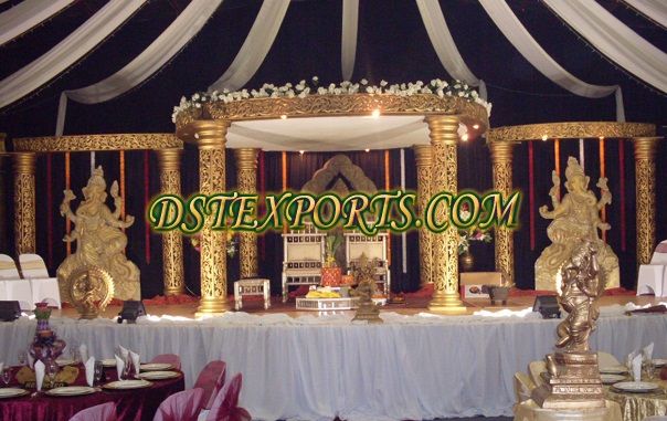 LATEST WEDDING GOLDEN CARVING MANDAP