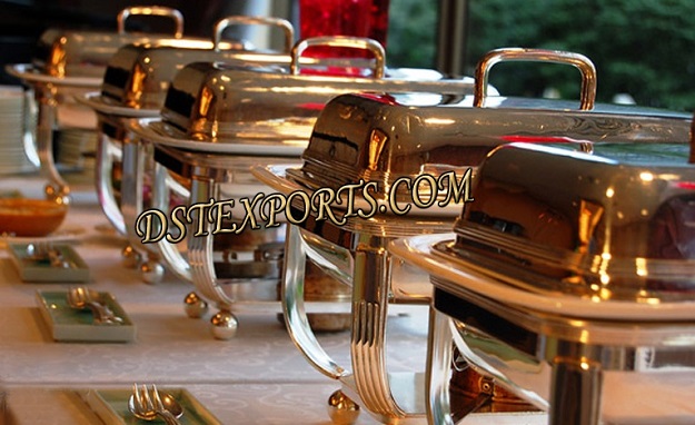 WEDDING STEEL BRASS CHEFFING DISHES