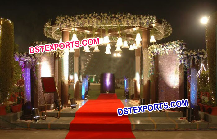 Indian Wedding Fiber Crystal Gate  Set