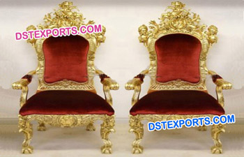 Wedding Gold Carved Chairs
