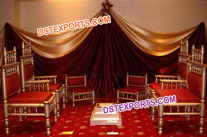 Indian Wedding Sankheda Mandap Chair Set