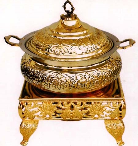 BRASS EMBOSED CHEFING DISHES