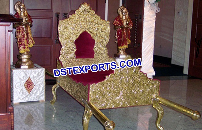 Indian Wedding Gold Metal Palki/Doli