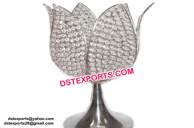 Wedding Crystal Flower Shaped Center Piece