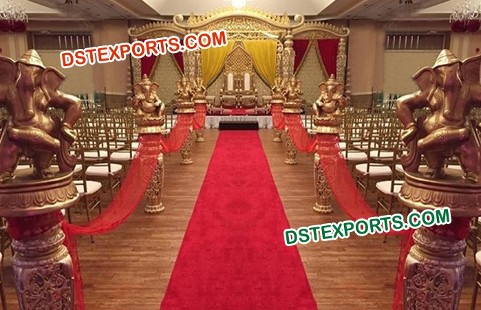 Wedding Fiber Carved Mandap