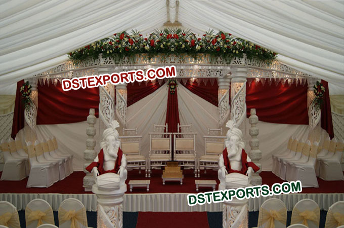 Wedding Six Pillar Crystal Mandap/ Wedding Mandap