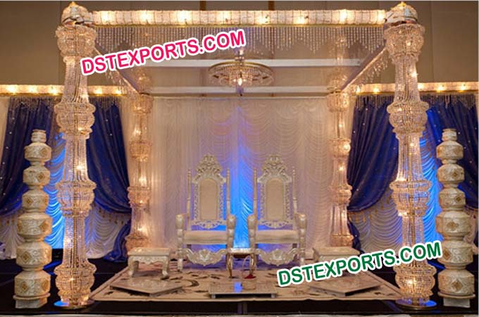 New Designer Fully Crystal Metal Mandap