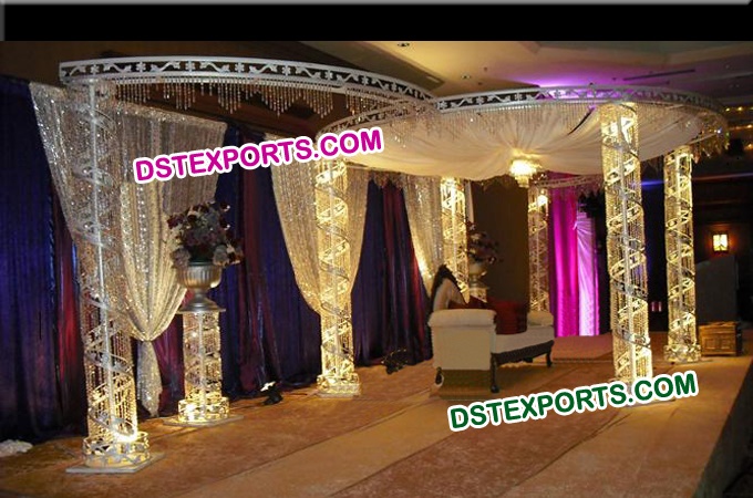 Wedding Metal Crystal Mandap