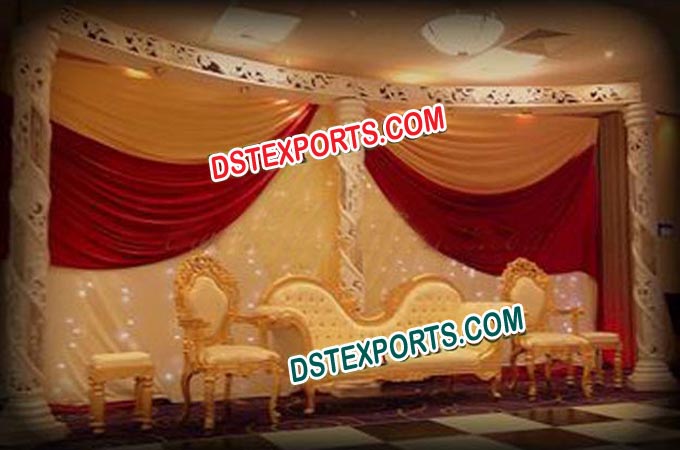 Asian Wedding Stylish Gold Furniture Set