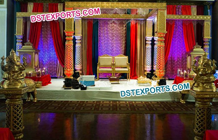 Indian Wedding Gold Mandap