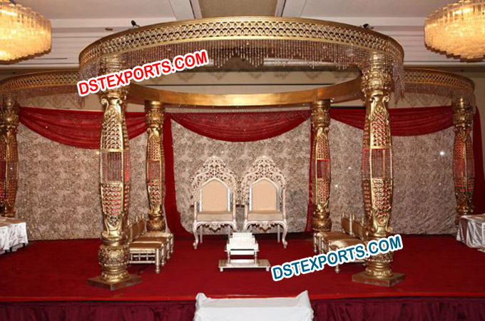 Indian Wedding Crystal Bottle Mandap