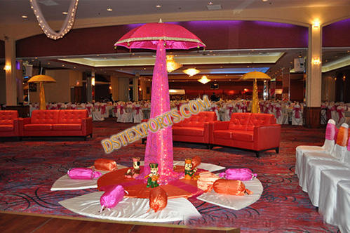 INDIAN  MEHANDI  STAGE UMBRELLAS