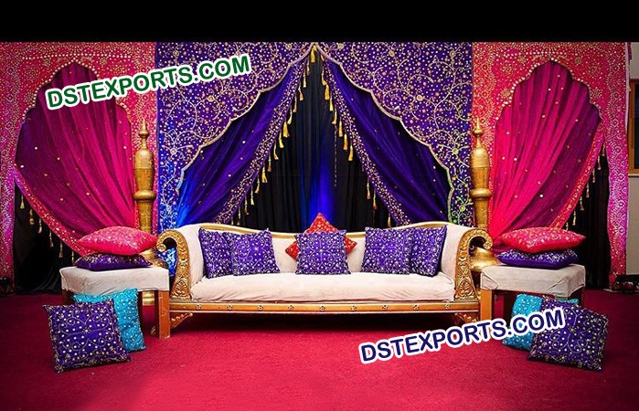 Mehandi Ceremony Stage Backdrop Set