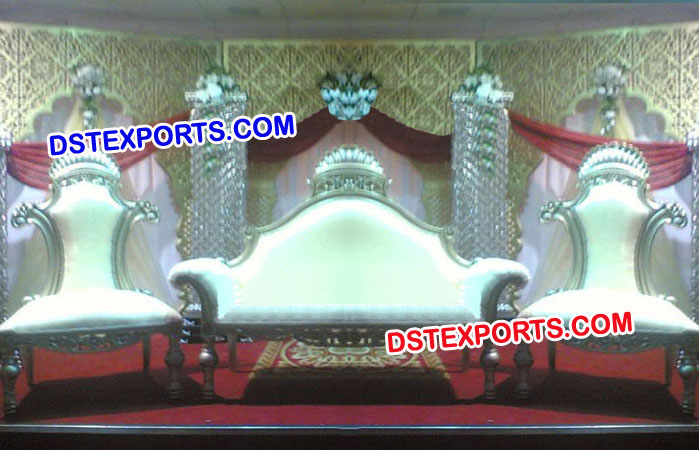 Royal Wedding Silver Sofa Set