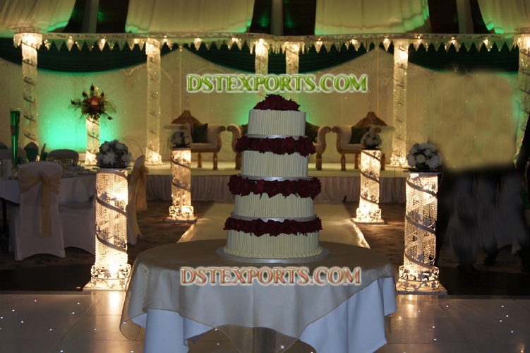 WEDDING METAL CRYSTAL PILLARS