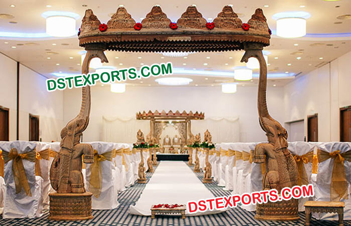 Royal Wedding Wooden Elephant Welcome Gate