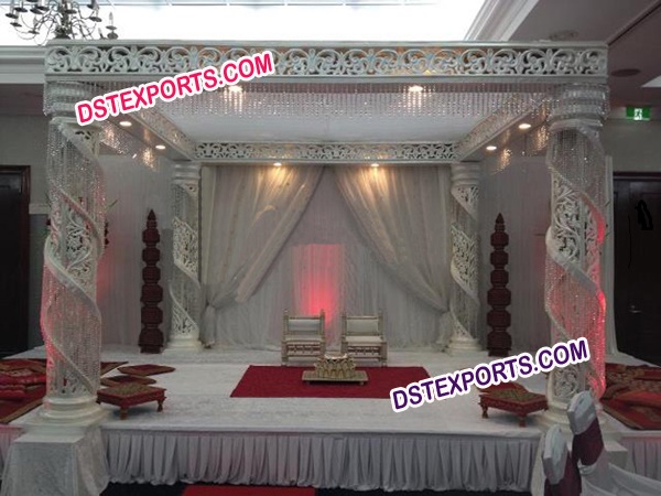 Wedding Square Fiber Crystal Mandap