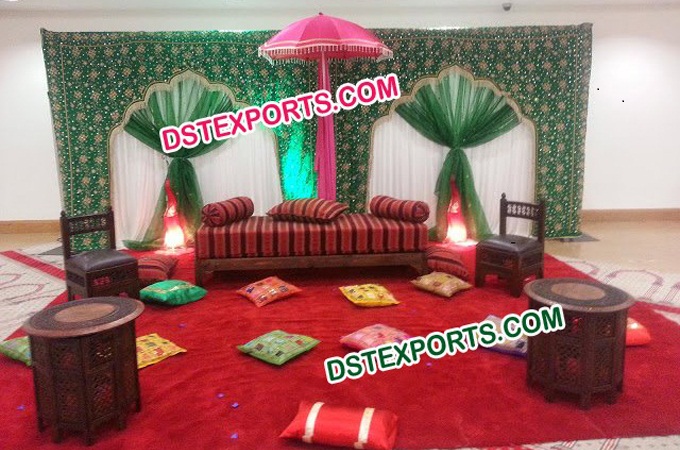 Muslim Wedding Stage Backdrop Decorations