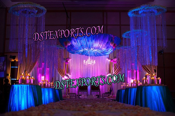 LATEST WEDDING HANGING CRYSTAL PILLARS