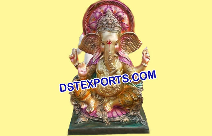 Decorated Fiber Ganpati Statue