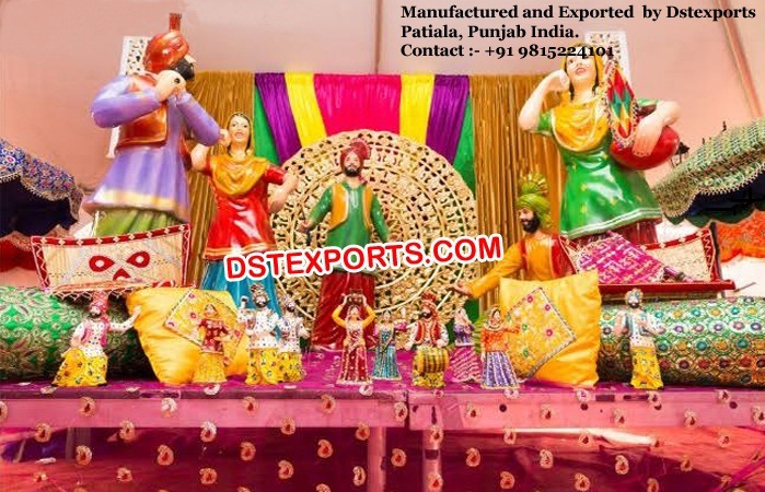 Punjabi Wedding Mehandi Stage Decoration