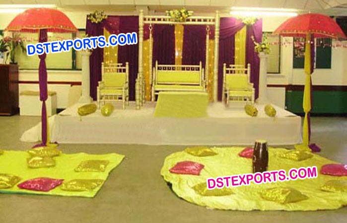 Indian Mehandi Night Stage Decoration